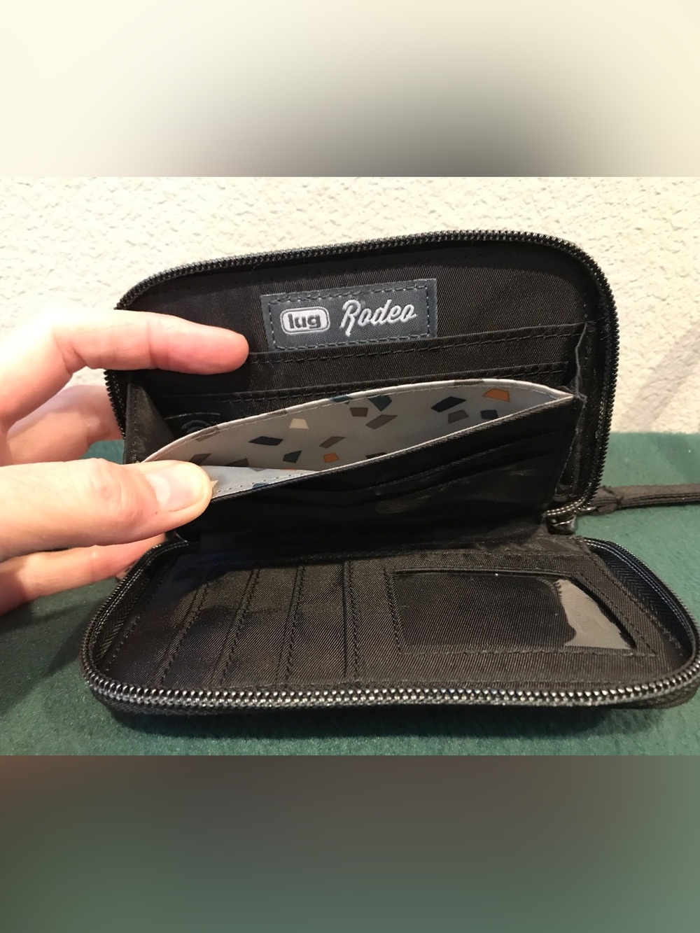 lug Rodeo Midnight Black Quilted Wristlet - Picture 4 of 8